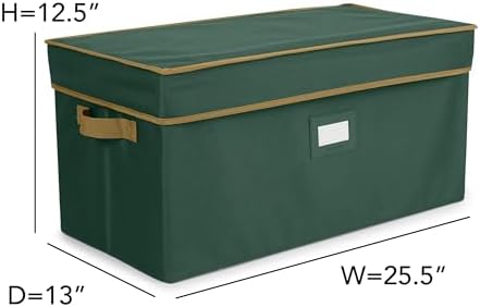 Covermates Adjustable Ornament Storage Box, 25.5"W x 13"D x 12.5"H, Green - Image 3
