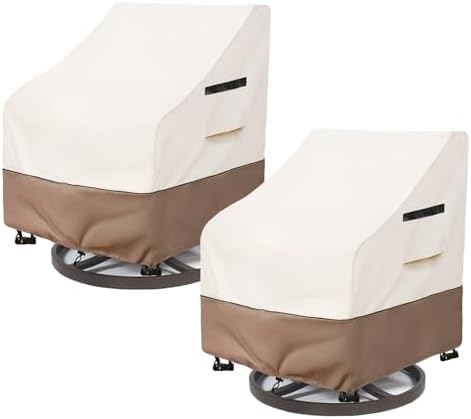 Patio Chair Covers Waterproof 2 Pack, 33" W x 35" D x 36" H by SoloToo
