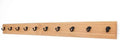 PegandRail Oak Wall Mounted Coat Rack with Aged Bronze Singular Style Hooks 4.5" Ultra Wide (Natural, 52" x 4.5" with 10 Hooks) by PEG+AND+RAIL