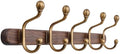Coat Rack Wall Mount, 13.7 Vintage Coat Hooks on Wood by Vollumo