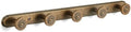 Coat Rack Wall Mounted, Antique Brass Zinc Alloy with 5 Hooks by Deuschwer