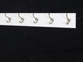 White Wall Mounted Coat Rack with Satin Nickel Hooks 4.5" Ultra Wide (25.5" x 4.5" with 5 Hooks) by PEG+AND+RAIL