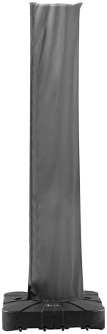 Cantilever Patio Umbrella Cover with Zipper and Pole, Grey - Image 7