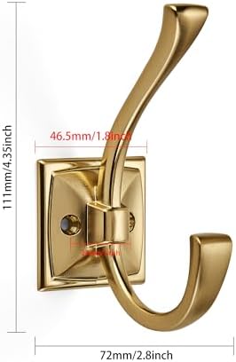 khtumeware Vintage Wall Hooks,10 Pack Coat Hooks Hardware Towel Hooks for Hanging Coats Champagne Bronze Robe Hooks Wall Mounted with Screws for Key, Towel, Bags, Cup. - Image 6