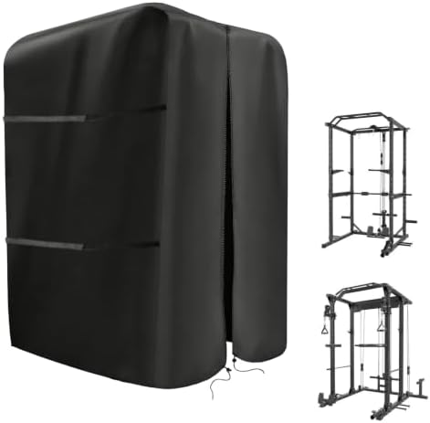 47"-110"W Squat Rack Cover with Waterproof Zipper for Gym Equipment by Guisong