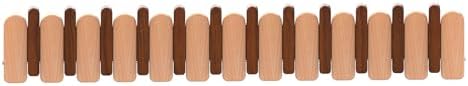 Wall Mounted Piano Key Hanger | Flip Style Hook | Entrance wall Art Hook, Made of Oak Wood (3 Times Painted, 4 Times Polished) (Arc Walnut-Beech, 12Hooks) by FleiSleep