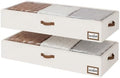 StorageWorks 7 Inch Low Profile Under Bed Storage Containers with Clear Lid by StorageWorks