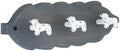 Charming Wall-Mounted Coat Rack with 3 Distressed White Dog Hooks – Grey Wooden Base, Decorative Hook Rail for Hats, Jackets, Keys & Bags – Stylish Entryway & Mudroom Organizer by TheWoodburyLane