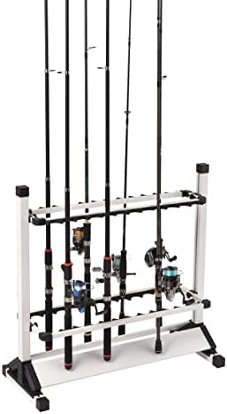 JOYWAVE Fishing Rod Holders,Aluminium Fishing Pole Holders,Portable Fishing Rod Rack,Holds Up to 24 Rods,Fishing Pole Vertical Ground Display Rack - Image 2