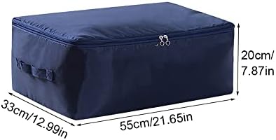 2 Pack 36L Underbed Storage Bags, Large Clothes Storage Bag with Zips & Handles, Foldable Waterproof Organizer, Clothes Moving Bag for Blanket Comforter Clothing Bedding - Image 2