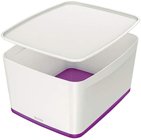 Leitz Storage Box with Lid, Purple, 38.5 x 31.8 x 19.8 cm by Leitz