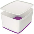 Leitz Storage Box with Lid, Purple, 38.5 x 31.8 x 19.8 cm by Leitz