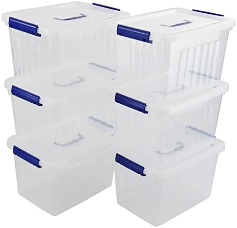 10 L Clear Plastic Storage Latch Box with Handle, 6-Pack - Image 7