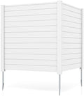 GIANTEX No-Dig Air Conditioner Fence, 2 Panels, 48''W x 48''H, White by Giantex