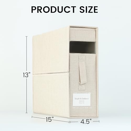 Simple&Opulence 4 Pack Bed Sheet Organizers and Storage, Linen Closet Organizers, Sheets Set Folder Storages with Window and Label (Queen/King Size) Organizing Bedding Container, Linen - Image 4
