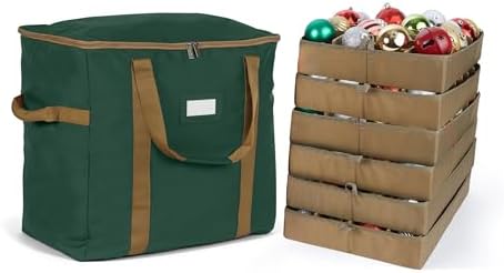 Covermates Adjustable Ornament Storage Bag, 19.25"W x 13"D x 18.5"H, Green by Covermates