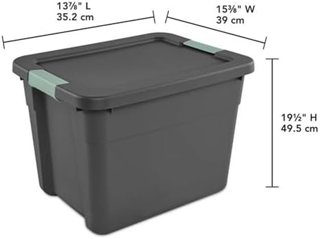 Sterilite Latch Tote Storage with Lids for Home & Office, 12 Gallon, 6-Pack - Image 2