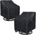 Outdoor Swivel Lounge Chair Cover 2 Pack,100% Waterproof Heavy Duty Outdoor Chair Covers,(33 W x 35 D x 38.5 H inches) Patio Furniture Cover for Swivel Patio Lounge Chair,Black by LSongSKY