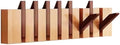 Paint Wood Wall Mounted Coat RackHooks Piano Key Hangers Natural Solid Wood Hanger Non-Woven Fabric Clothes Hangers for Closet, Kitchen, Bedroom, Bathroom, Entryway（Walnut-Beech 8 Hooks） by MurphyBedKitMattresFrame