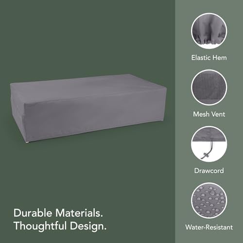 Covermates Elite Rect. Table Cover – 300D Polyester, 60Wx36Dx25H, Charcoal - Image 4