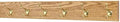 PegandRail Oak Wall Mounted Coat Rack with Solid Brass Hooks 4.5" Ultra Wide (Golden Oak, 30.5 x 4.5 with 6 Hooks) by PEG+AND+RAIL
