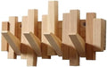 Wooden Coat Hooks Wood Wall Mounted Piano Coat Rack Flip Down Hook Rack Coat Rack Wall MountMulti Functional Space Saving Wall Organizer(Beech,28.8cm/11.4") by Unknown