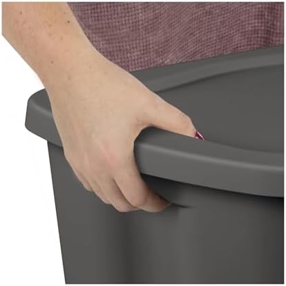 18-Gallon Plastic Storage Bins with Snap-on Lids – 8-Pack, Home Organization Essential - Image 5