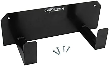 Pit Posse PP125BK Dual Helmet Rack Holder Enclosed Race Trailer Garage Shop - Made in USA - Aluminum Storage Organizer Hanger for Motorcycle Bike Helmets - Mounting Hardware Included (Black) - Image 4