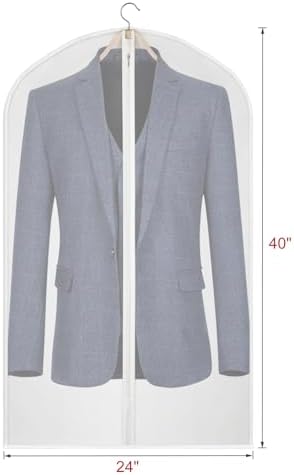40 Inch Garment Bags 20 Pack Suit Bag for Storage Dress Cover Bag - Image 2
