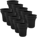 BSTKEY 44 Gallon Stretch Spandex Trash Can Cover, 10 Pack Outdoor Fitted Waste Container Cover Round Garbage Can Covers for Wedding Party Commercial Fundraiser Decor, Without Trash Can (Black) by BSTKEY