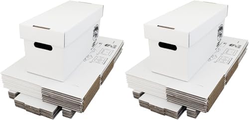 Durable Set of 20 - 7 inch Vinyl Record Storage Boxes - Sturdy Cardboard Construction with Removable Lid - Holds Up to 200 Records Each - Built Tough for Long-Term, Secure Archival Storage - #07BC09 - Image 2