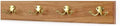 Cherry Coat Rack with Solid Brass Double Style Hooks (Cherry, 20" x 3.5" with 4 hooks) by PEG+AND+RAIL