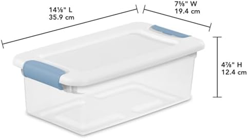 Sterilite Latching Box with Lids for Home and Office, 6 Quart, 36-Pack - Image 3