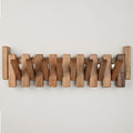 Walnut Piano Key Coat Rack with 8 Flip Hooks by TexasBestGift