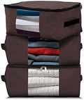 Covers & All Storage Bags, 90 litres Large Size Space Saver Bags Heavy Duty Storage Organizer Multipurpose, 12 Oz Waterproof UV-Resistant & Tear-Proof (Pack of 3, Coffee) by CoversAll