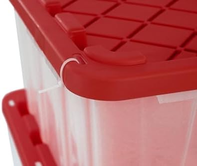 CX Xtra Tall Heavy Duty Clear 27-Gallon Stackable Plastic Storage Bins, 4pk - Image 4
