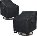 Outdoor Swivel Lounge Chair Cover 2 Pack,35 W x 37 D x 38.5 H inches,100% Waterproof Heavy Duty Outdoor Chair Covers,Patio Furniture Cover for Swivel Patio Lounge Chair,Black by LSongSKY