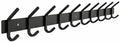 Coat Rack Wall Mount – 30 Inch Stainless Steel Hook Rail with 10 Double Coat Hooks for Hanging – Wall Mounted Entryway Organizer for Coats, Hats, Bags, Towels, Robes, Bedroom or Bathroom - Black by SAYONEYES