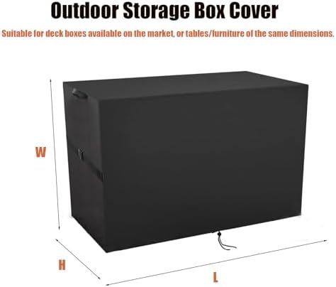 Outdoor Storage Box Cover，Waterproof Resin Storage Bin Cover Deck Box Covers-60"L x 26"W x 26.4"H - Image 2