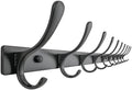 SKOLOO Coat Rack Wall Mounted - 10 Hooks, Heavy Duty, Stainless Steel, Metal Wall Hangers, Sturdy Coat Hooks for Hanging Coats, Jacket, Clothes, Hat, Black by SKOLOO