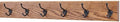 Oak Wall Mounted Coat Rack with Bronze Hooks 4.5" Ultra Wide (Chestnut, 30.5" x 4.5" with 6 Hooks) by PEG+AND+RAIL