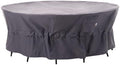 WJ-X3 Round Patio Furniture Cover, 62" D x 31" H, Gray by WJ-X3