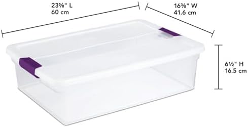 Sterilite ClearView Latch Boxes, Storage Bins with Lids, 32 Quart, 12-Pack - Image 2