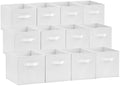 Lifewit Storage Cubes, 11 Inch Organizer Bins, 18L White, 12 Packs by Lifewit