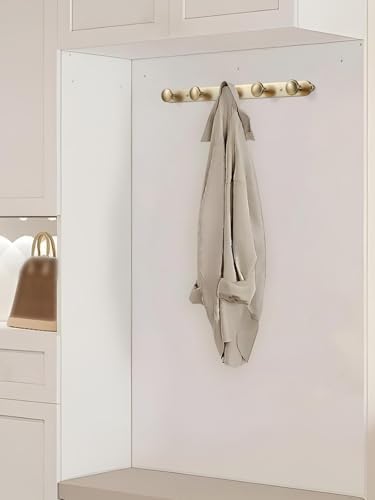 Goo-Ki 1 Pack Champagne Bronze Coat Rack Wall Mount Heavy Duty, Towel Rack Zinc Alloy Coat Hooks Wall Mounted for Hanging Bag Hat Clothes - Image 6