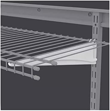 ClosetMaid 2853 ShelfTrack 12-Inch Locking Shelf Bracket, White, Quantity 6 - Image 4