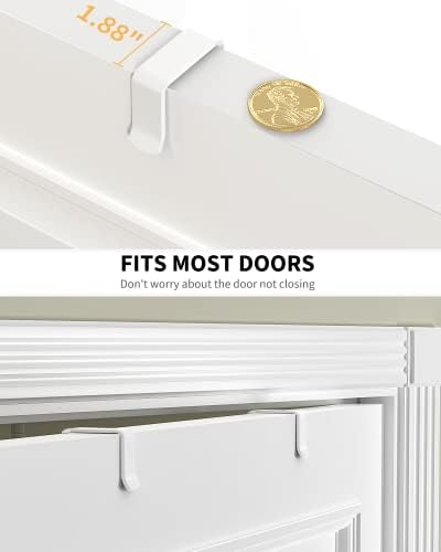 Moforoco White 9-Tier Over The Door Pantry Organizer, Pantry Organization And Storage, Metal Hanging Spice Rack Shelves Door, Home & Kitchen Essentials, Laundry Room Bathroom Organization - Image 3