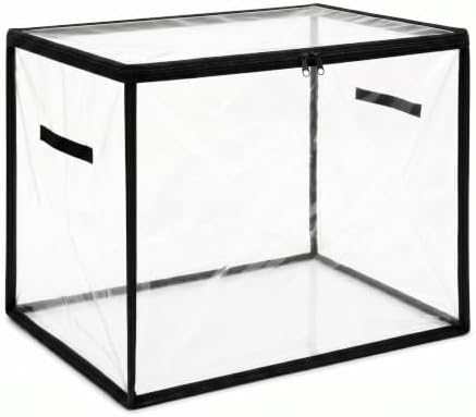 Transparent Storage Bags for Clothes, Extra Large PVC Storage Organizer with Zipper, Waterproof Clear Blanket Comforter Storage Bag for Bedding, Moving, Closet, Dorm, 30"L x 22"W x 25"H by Wulbesin