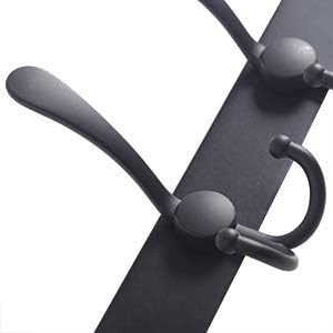 WEBI Coat Rack Wall Mount Long, 8 Tri Hooks for Hanging, 30 Inch Hook Rail, Hanger for Clothes, Jackets, Hats, Black, 2 Packs - Image 6
