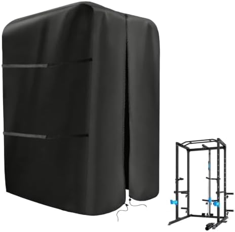 47"-110"W Squat Rack Cover with Waterproof Zipper for Gym Equipment by Guisong
